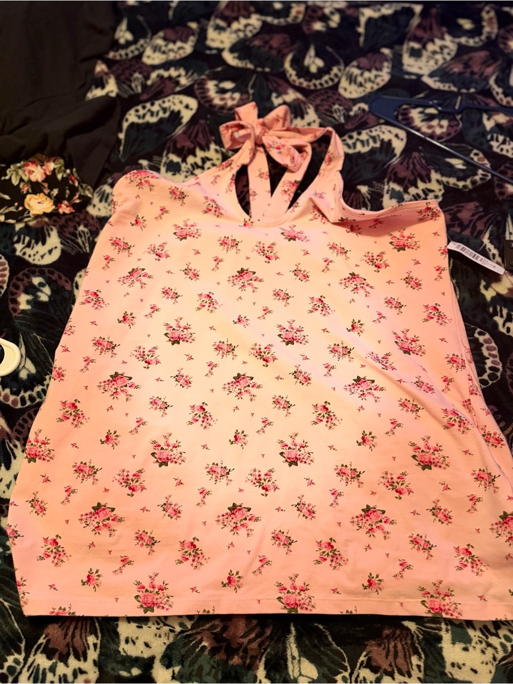 torrid Pink Floral Tie-Back Sleep Tank